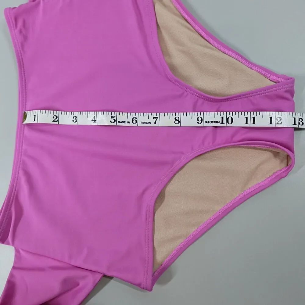 KORTNI JEANE Bikini Bottom XS‎ Purple Tie-Up Front Retro Flattering